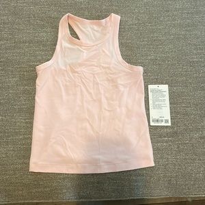 Lululemon align waist length racerback tank top, strawberry milkshake, size 6